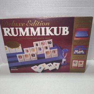 Rummikub Deluxe 1996 Edition Tile Game from Pressman- Complete w/ Racks & Timer